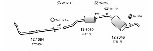 ASSO ART0833 Exhaust System